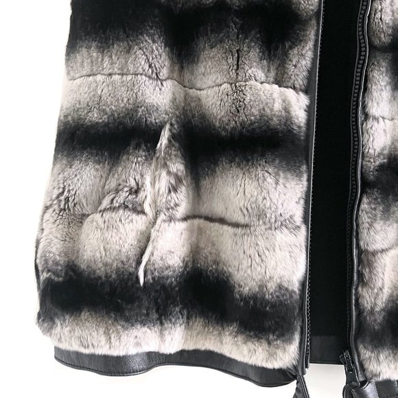 Adrienne Landau Luxurious Rabbit Fur and Cashmere Reversible Vest - Picture 11 of 13